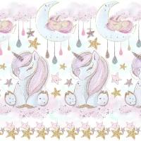 Ткань для пошива Перкаль 150см, 3м, рис Unicorns 13247-1 Единороги большие