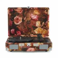 Виниловый проигрыватель Crosley Cruiser Plus [CR8005F-FL4] Floral c двухсторонним Bluetooth