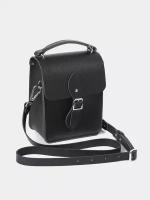 Сумка кожаная Cambridge Satchel The Binocular Crossbody Bag (Black Celtic Grain)