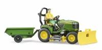 BRUDER Трактор John Deere с прицепом и фигуркой