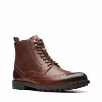 Мужские высокие ботинки Clarks (Bowzer Hi 26162802), коричневые