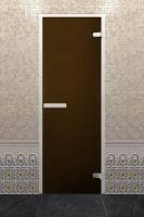 Дверь для турецкой бани DoorWood (Дорвуд) 70x190 Хамам Лайт Бронза правая