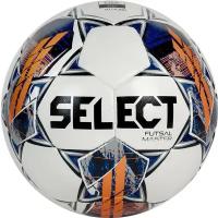 Мяч для минифутбола SELECT Futsal Master Grain V22, White/Blue/Orange, 4