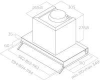 Вытяжка встраиваемая Elica Boxin IX/A/120 серебристый управление: поворотный переключатель (1 мотор)