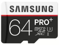 Карта памяти Samsung PRO Plus microSDHC 64Gb Class 10 UHS-I U3 + SD adapter (MB-MD64DA/RU)