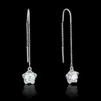 PLATINA jewelry Золотые серьги с вставками Swarovski 02-3737-00-501-1120-38