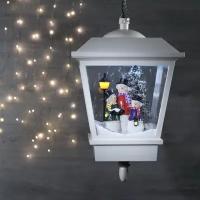Peha Новогодний подвесной фонарь с эффектом снегопада - Три снежных друга 45 см AM-95510