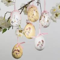 Kaemingk Пасхальные украшения Яйца Easter la Wendy 8 см, 6 шт, подвеска 802995
