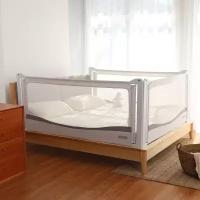 Защитный бортик на кровать CHOC CHICK, версия LUXE, длина - 180 см., высота - 97 см. серый, на одну сторону кровати