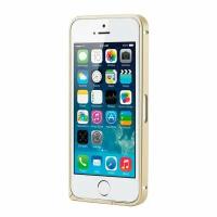 Бампер iPhone 5/5S алюминиевый Ultra Slim (толщина 0.7 мм) Золотой (Вид 2)
