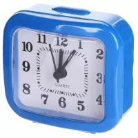 Perfeo Quartz часы-будильник "PF-TC-004", прямоугольные 8 7,5 см, синие