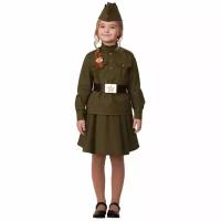 Батик Детская военная форма Солдатка в пилотке, рост 116 см 8009-2-116-60