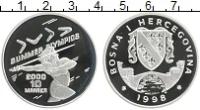 Клуб Нумизмат Монета 10 марок Боснии и Герцеговины 1998 года Серебро Олимпиада 2000