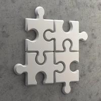 3D декоративная плитка Puzzle (Пазл) 390х222х25мм, 20шт., 1м2