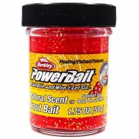 Форелевая паста BERKLEY PowerBait Natural SCENT (Икра, цв. Красный) 50 гр. Glitter 1152860