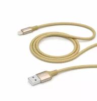 Remax USB дата-кабель Deppa MFI 8-pin Lightning алюминий/ нейлон D-72188 (1.2м) Золотой Deppa 02114