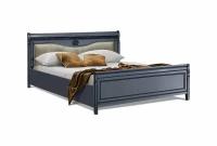 Двуспальная кровать Лика с высоким изножьем, изабелла и патина, 160x200 см