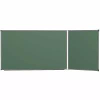 Доска школьная магнитно-меловая 100х225 BoardSYS, двухэлементная зеленая, крыло справа