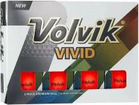 Мячи для гольфа Volvik Vivid, красные (Volvik Vivid Golf Balls)