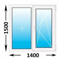 Пластиковое окно Veka WHS двухстворчатое 1400x1500 (ширина Х высота) (1400Х1500)