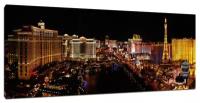 Картина Уютная стена "Ночная панорама Лас-Вегаса" 160х60 см