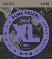 EPN115 XL Pure Nickel Комплект струн для электрогитары, никель, Medium 11-48, D'Addario