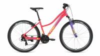 Велосипед FORWARD JADE 27,5 1.2 S (2021) (Велосипед FORWARD JADE 27,5 1.2 S (27,5" 21 ск. . 16.5"), розовый/желтый, RBKW1M37G066)