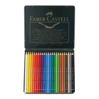 Набор карандашей цветных Faber-castell "Polychromos" 24 шт проф-ные в металле