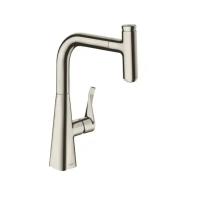 Смеситель для кухонной мойки hansgrohe Metris Select 14857800 сталь