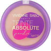 Пудра Vivienne Sabo Teinte Absolute matte подходит для проблемной кожи тон 04 серо-бежевый 6 г