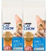 CAT CHOW SPECIAL CARE FELINE 3 IN 1 для взрослых кошек с индейкой (7 + 7 кг)