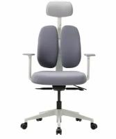 Кресло ортопедическое Duorest Gold D2500G-DASW высота 41-52 см, макс. нагрузка 130 кг, двойная спинка, обивка ткань D2500G-DASW(E) 8EKGY серый