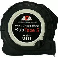 Рулетка 5м ADA Instruments A00156 RubTape 5 25мм, сталь, с двумя стопами