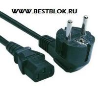 Сетевой шнур (кабель) для компьютера системного блока принтера 3 pin (3 пин)