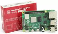 Микрокомпьютер Raspberry Pi 4 Model B 1GB Broadcom BCM2711 ARM Cortex-A72@ 1.5GHz, 2 x USB 3.0, 2 x USB 2.0, Wi-Fi, Bluetooth