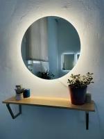 Зеркало для ванной с подсветкой и антизапотеванием круглое Alfa Mirrors 4000K