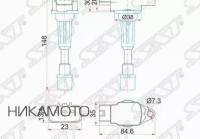 SAT ST-ZJ20-18-100 Катушка зажигания MAZDA 2/ 3 (2003-2008) ZJ-VE/ ZY-VE 1.3/ 1.5 (2003-2006)