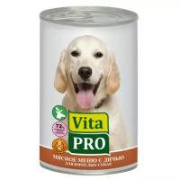 VitaPro Консервы для собак VitaPro, со вкусом дичи, 400гр (4 штуки)