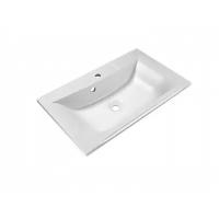 Раковина из литьевого мрамора BelBagno BB750/450-LV-MR-PR 750х450х150 Полувстраиваемая/подвесная, цвет белый