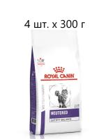 Сухой корм для стерилизованных кошек ROYAL CANIN NEUTERED SATIETY BALANCE, профилактика избыточного веса, 4 шт. х 300 г