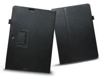 Чехол-обложка с подставкой для Asus MeMo Pad FHD 10 ME302/ME302KL черный кожаный