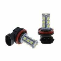 Автолампа светодиодная H11, 12 В, 18 SMD-5050, 2 шт., свет белый