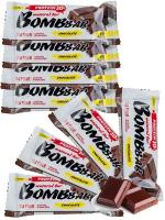 Протеиновый батончик Bombbar Protein Bar 8 x 60 г, Двойной шоколад