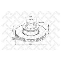 диск тормозной 33591.5x34102.5 10n-120-M14 MB Atego 712-1528, 8500726SX STELLOX 85-00726-SX