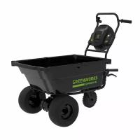 Садовая тележка самоходная Greenworks, 82V, 106 л, без АКБ и ЗУ Арт. 7400607