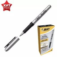 Перманентный маркер универсальный BIC Marking Ultra Fine, тонкое письмо, резиновый клип, чёрный