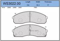 JEENICE WS3022.00 Колодки тормозные дисковые | перед |