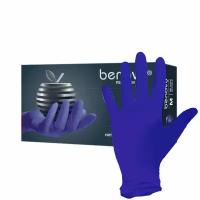 Перчатки смотровые нитриловые Benovy фиолетово-голубые (50 пар, XS)