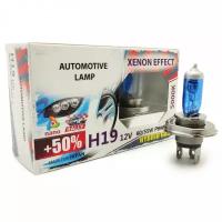 Лампы галогенные «Mitsumoro» H19 +50 Super White Xenon Effect (12V-60/55W, PU43t-3) #19087