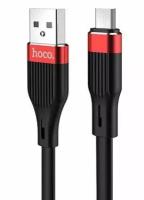 Наушники Hoco U72 "Forest" USB-microUSB 2.4A 1.2M черный